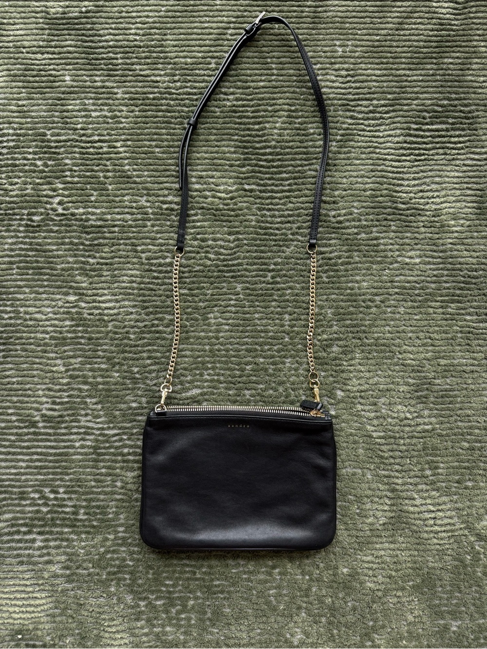 Sandro Paris Leather Pouch Bag